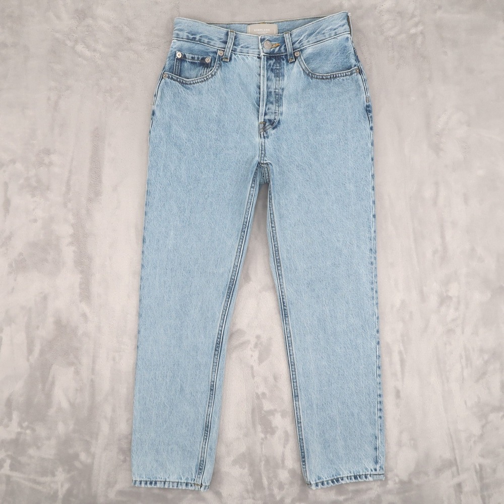 Everlane Jeans Womens 25 Light Blue The 90s Cheeky Jean Organic Cotton Cropped